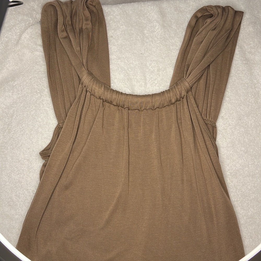 Women's Brown Sleeveless Top